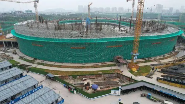 诸暨篮球中心建设加速，村 BA 火热进行
